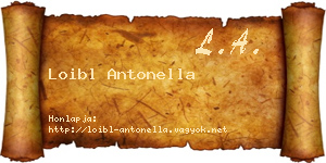 Loibl Antonella névjegykártya